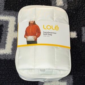 Lole Quilted White Handwarmer Belt Bag